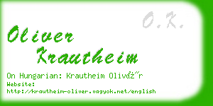 oliver krautheim business card